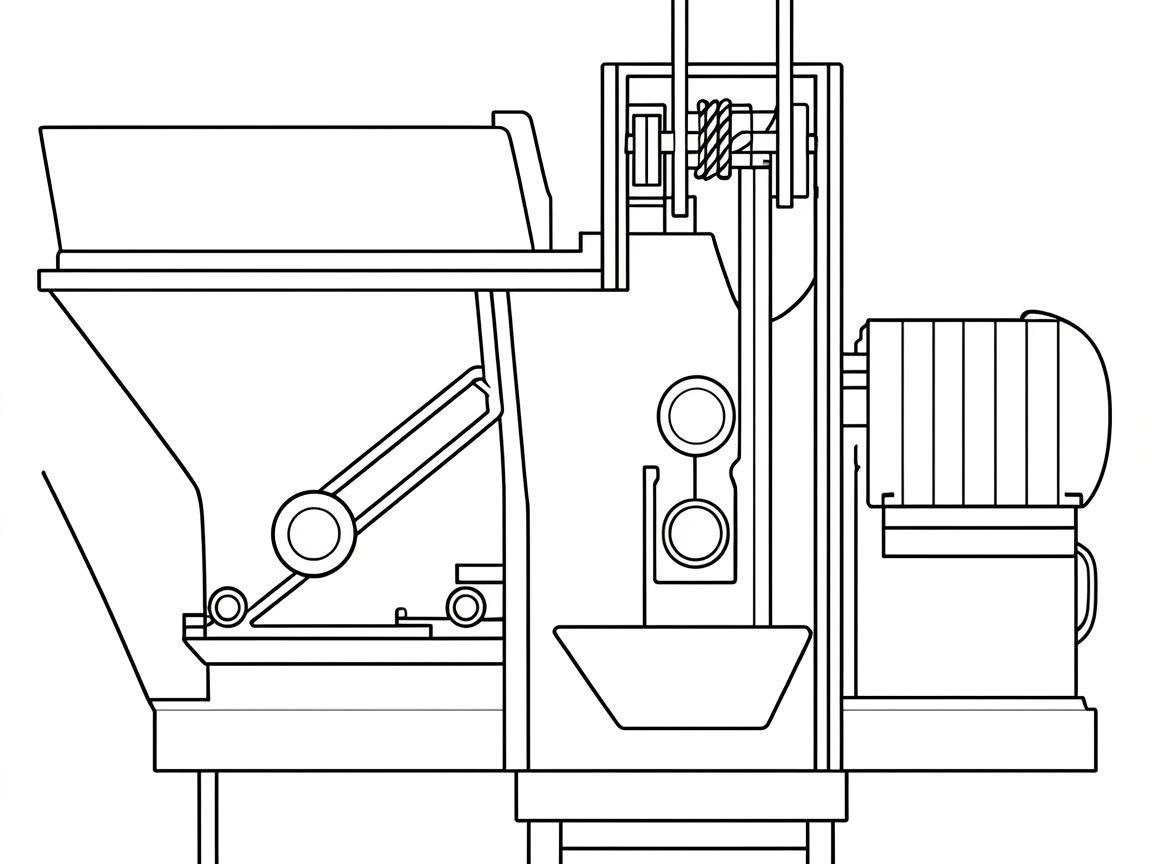Skip Hoist Cross-Section Diagram - Industrial Lifting Components