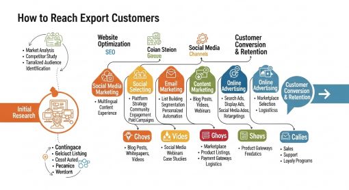  İhracat Müşteri Bulma Sürecini Gösteren Bir İnfografik